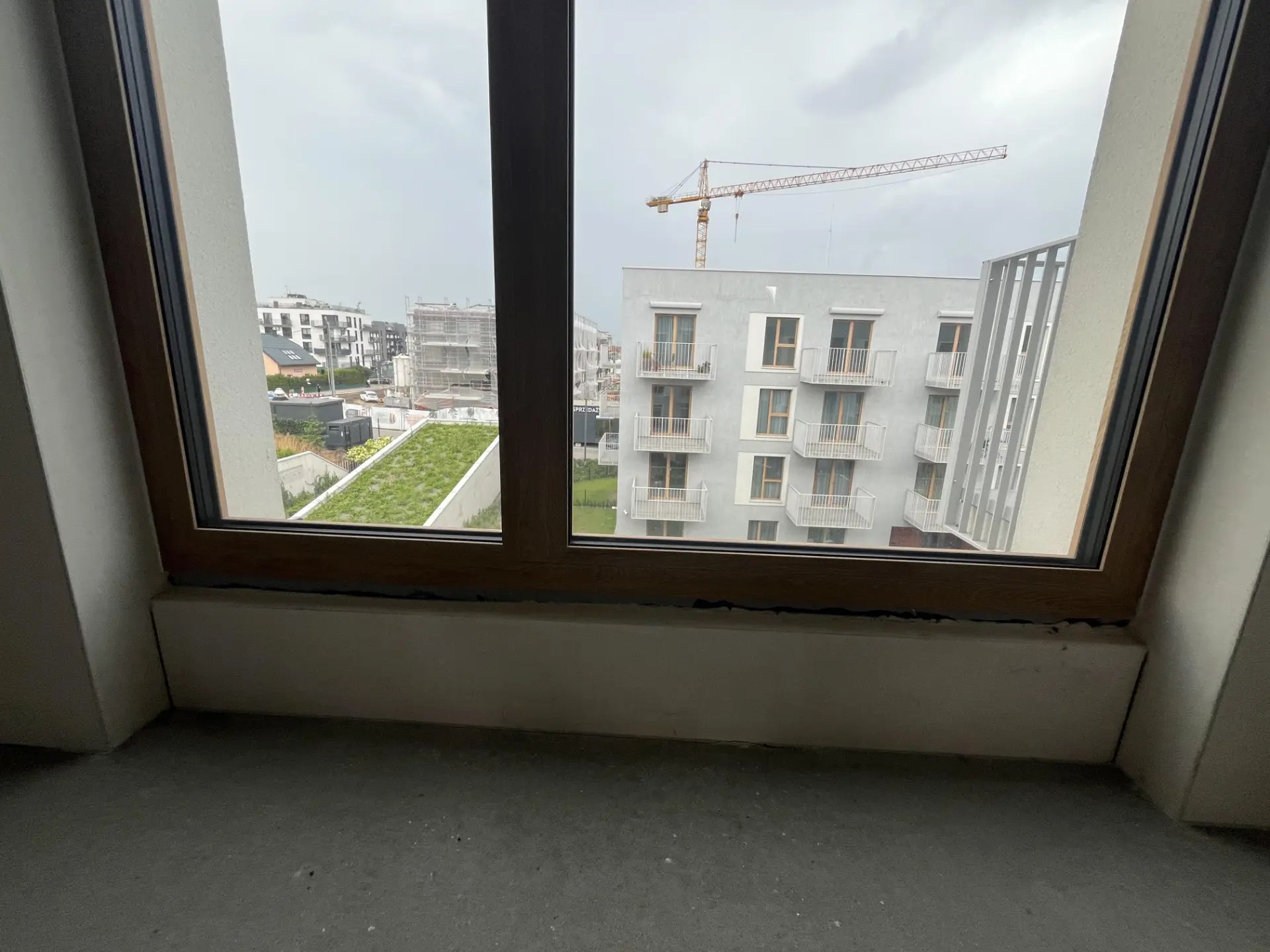 Widok z mieszkania w inwestycji Ogrody Glogera