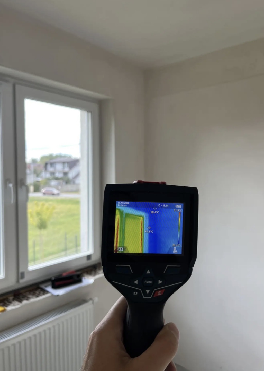 Badanie kamerą termowizyjną podczas odbioru technicznego
